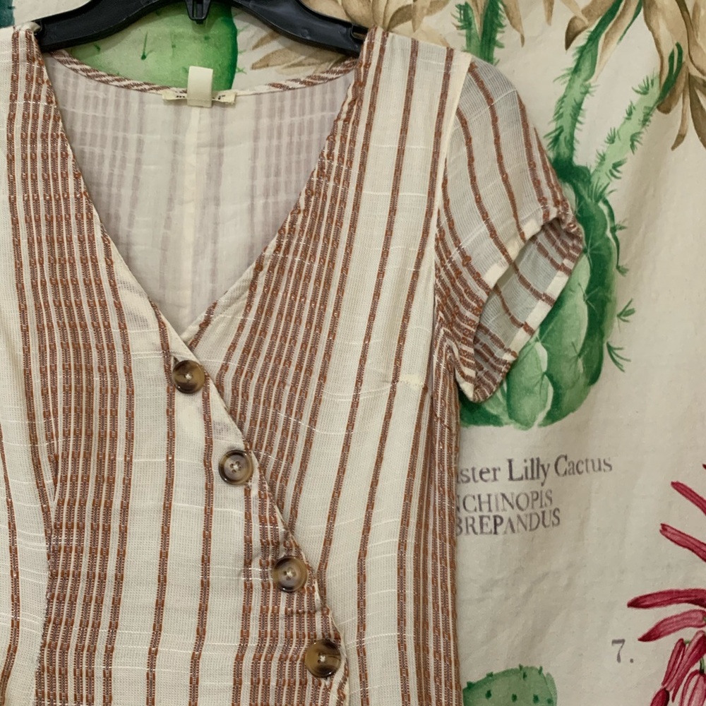 Francescas Striped Button Down Dress